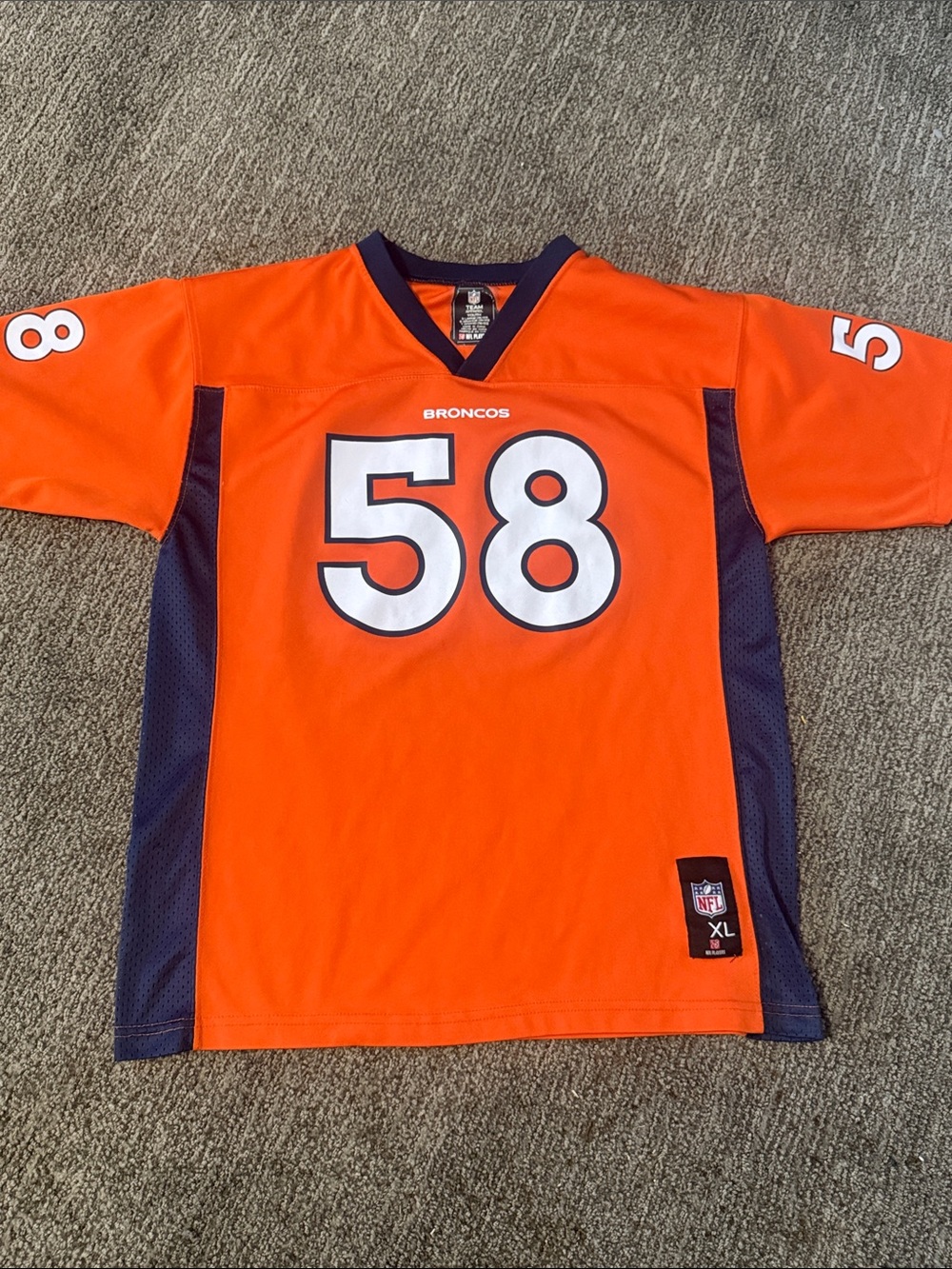 Denver Broncos Youth Orange #58 Football Jersey - Kids Team Tee
